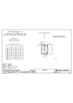 Technical drawing for IEC Contactor, 80A, 3 Pole, D-Line