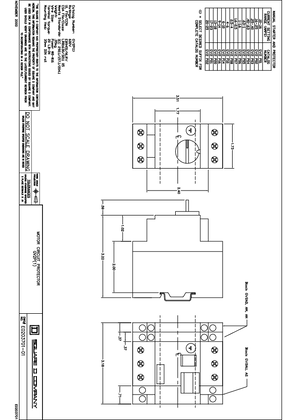 Manual StarterAnd Protector 010-32A 3P Technical drawings