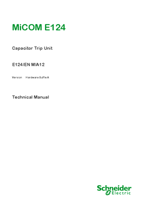 MiCOM E124, Manual (global file) E124/EN M/A12