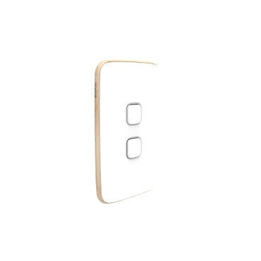 Clipsal Iconic Essence Switch Plate Skin, Vertical/Horizontal, 2 Gang