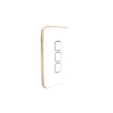 Clipsal Iconic, Essence Switch Plate Skin, Vertical/Horizontal, 3 Gang, Vertical/Horizontal, 3 Gang