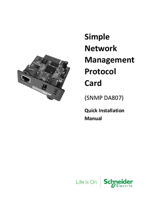 Easy UPS 3 Phase SNMP Network Card User Guide