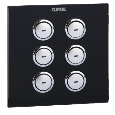 C-Bus, SpaceLogic Wall Plate, Saturn, E-Series, Key Input Unit, 6 Keys