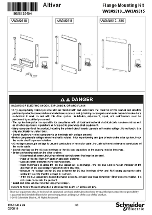 Instruction Sheet - Size7 Flange Mounting Kit - VW3A9510...515