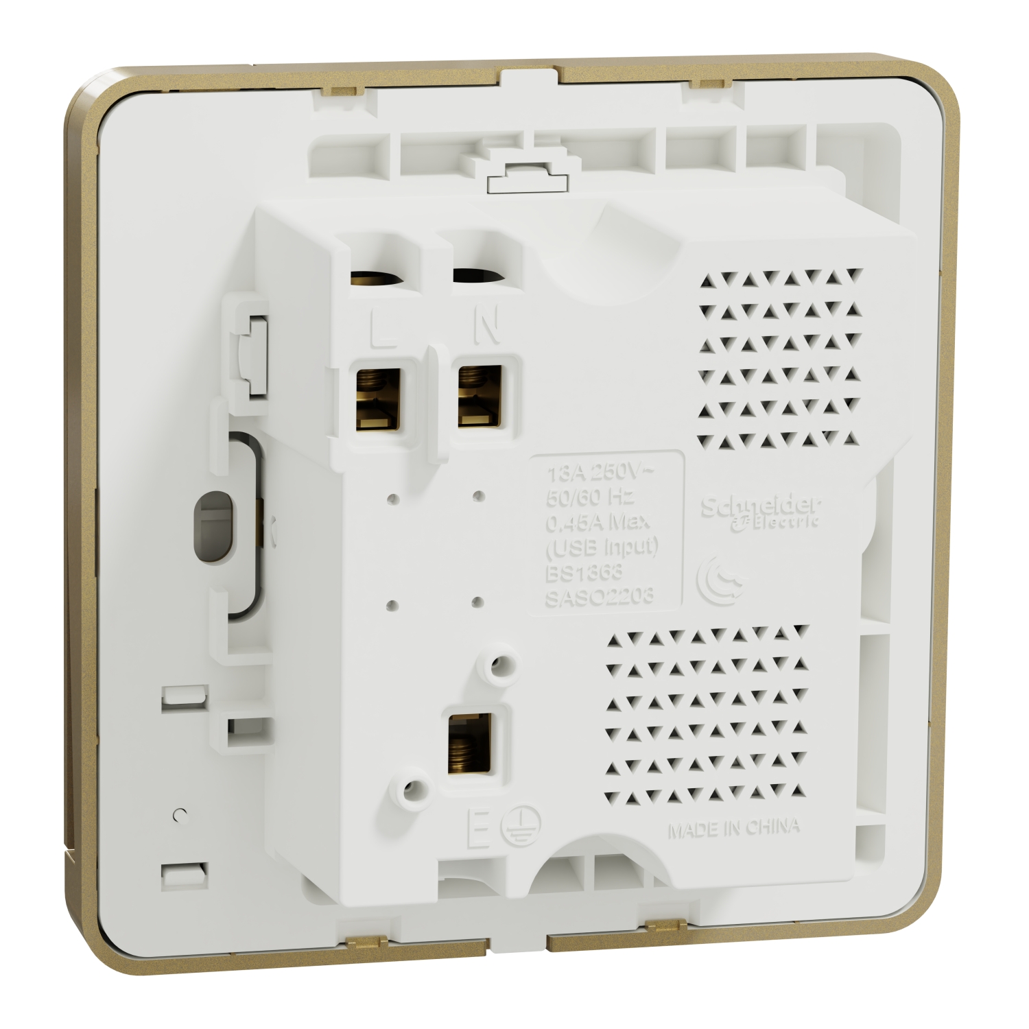 E8315DACUSR1_WG Switched socket with USB charger, Avataron, 21W type