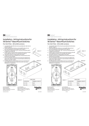 56 Series installation instructions for base mount switches