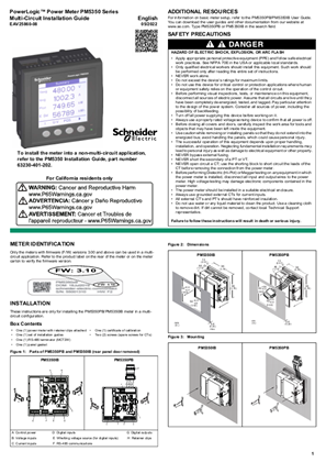 PowerLogic™ Power Meter PM5350 Series Multi-Circuit Installation Guide
