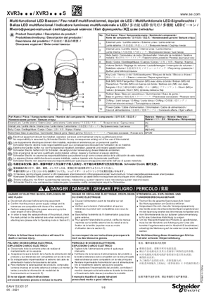 XVR3... / XVR3...S Multi-functional LED Beacon, Instruction Sheet