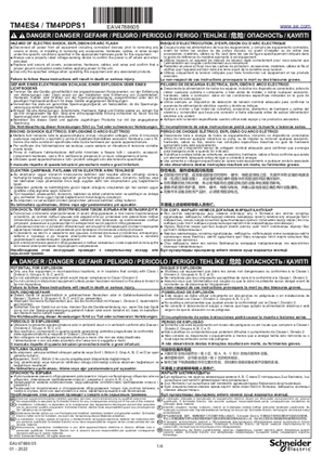 TM4ES4 / TM4PDPS1 Expansion Modules - Instruction sheet (EN)