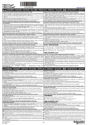 TM221C DC Logic Controller, Instruction sheet (EN)