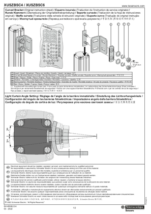 XUSZBSC. Curved Bracket, Instruction Sheet (FR)