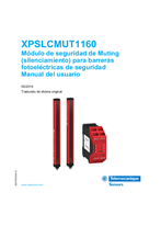 XPSLCMUT1160 Módulo de seguridad de Muting (silenciamiento) para barreras fotoeléctricas de seguridad, Manual del usuario