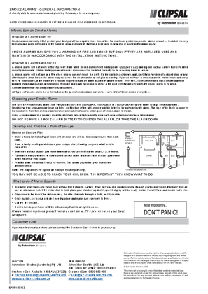 CLIPSAL FIRETEK 755RLPSMA4 Rauchalarm Benotzerguide