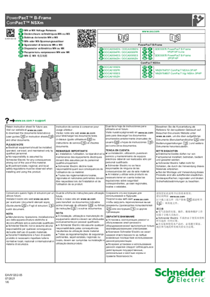 PowerPacT B-Frame / ComPacT NSXm - MN or MX Voltage Releases - Instruction Sheet