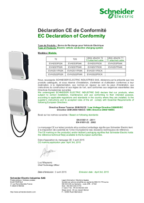 EVlink Wallbox - EC Declaration of Conformity - EVH2