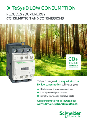TeSys D low consumption - reduces your energy consumption and CO2 emissions
