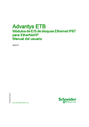 Advantys ETB - Módulos de E/S de bloques Ethernet IP67 para EtherNet/IP, Manual del usuario