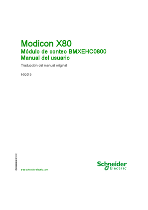Modicon X80 - Módulo de conteo BMXEHC0800, Manual de usuario