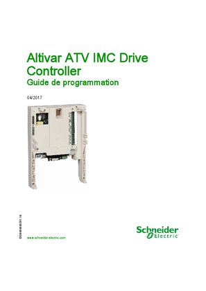 ATV IMC Drive Controller, Guide de programmation