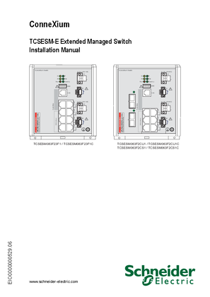 TCSESM-E Extended Managed Switch, Installation Guide