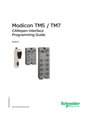 Modicon TM5-TM7 - CANopen Interface, Programming guide