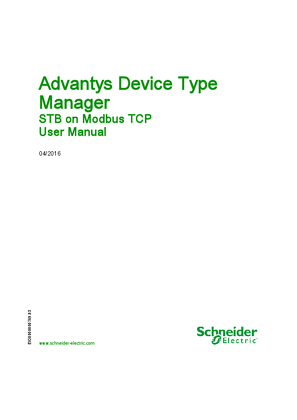 Advantys - Device Type Manager - STB on Modbus TCP, User Guide