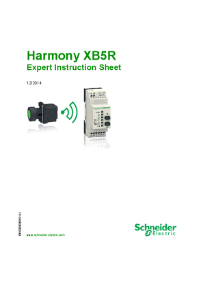 Harmony XB5R Expert Instruction Sheet