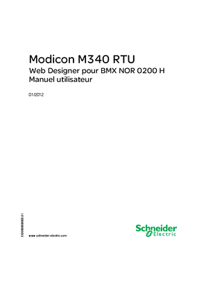 Web Designer pour BMXNOR0200H - Modicon M340 RTU, Manuel utilisateur