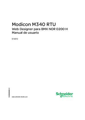 Web Designer para BMXNOR0200H - Modicon M340 RTU, Manual de usuario