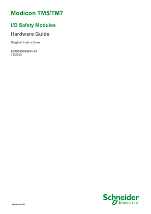 Modicon TM5/TM7 - I/O Safety Modules, Hardware Guide