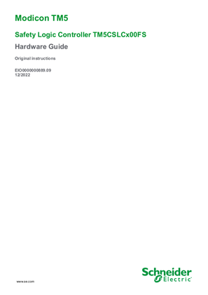 Modicon TM5 Safety Logic Controller SLC100/200 FS, Hardware Guide