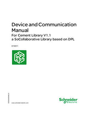 Device and Communication Manual For Cement Library V1.1 - a SoCollaborative Library based on DPL