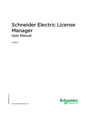 Schneider Electric License Manager, User Manual