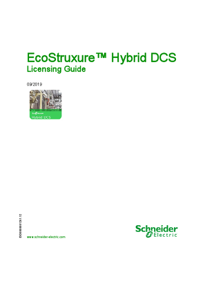 EcoStruxure™ Hybrid DCS, Licensing Guide