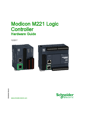 Modicon M221 Logic Controller, Hardware Guide - SoMachine Basic