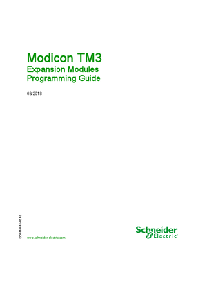 Modicon TM3 - Expansion Modules, Programming Guide - SoMachine