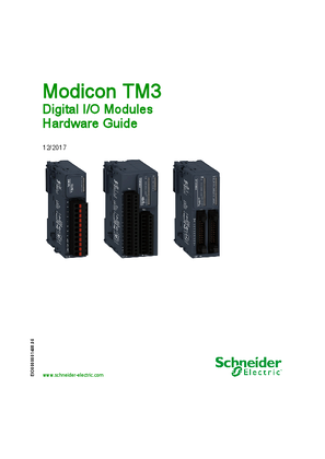 Modicon TM3 - Digital I/O Modules, Hardware Guide - SoMachine