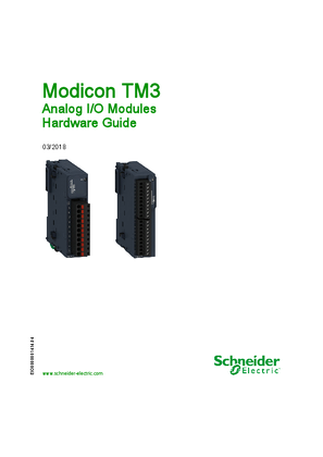 Modicon TM3 - Analog I/O Modules, Hardware Guide - SoMachine