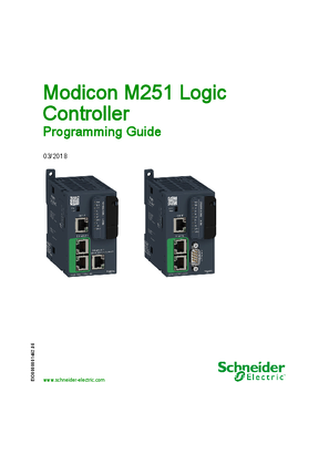 Modicon M251 Logic Controller, Programming Guide