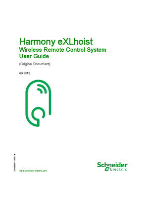 Harmony eXLhoist - Wireless Remote Control System, User Manual