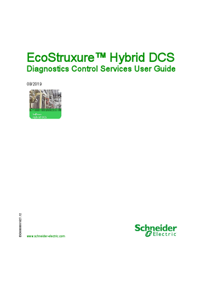 EcoStruxure™ Hybrid DCS - Diagnostics Control Services, User Guide
