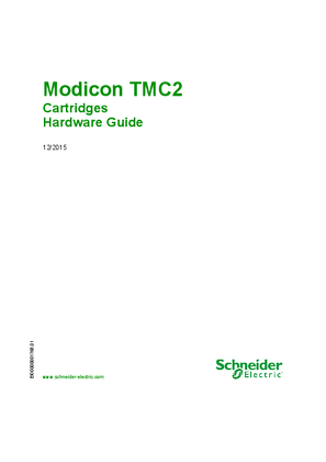 Modicon TMC2 Cartridges, Hardware Guide - SoMachine Basic