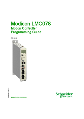 Modicon LMC078 - Motion Controller, Programming Guide