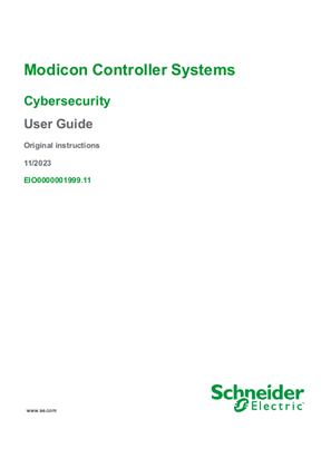 Modicon Controllers Platform - Cyber Security, Reference Manual