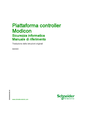 Piattaforma controller Modicon - Sicurezza informatica, Manuale di riferimento