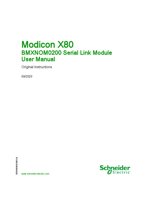 Modicon X80 - BMXNOM0200 Serial Link Module, User Manual