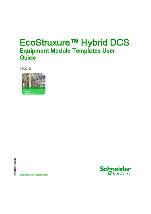 EcoStruxure™ Hybrid DCS - Equipment Module Templates, User Guide