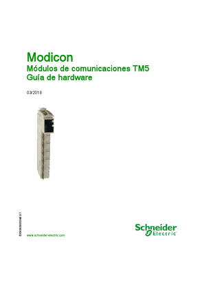 Modicon - Módulos de comunicaciones TM5, Guía de hardware