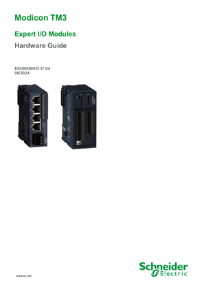 Modicon TM3 - Expert I/O Modules, Hardware Guide