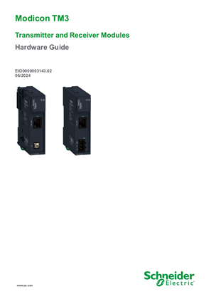 Modicon TM3 Transmitter and Receiver Modules, Hardware Guide